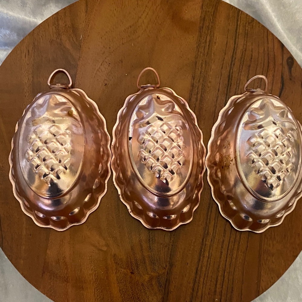 Set of Three Copper Molds